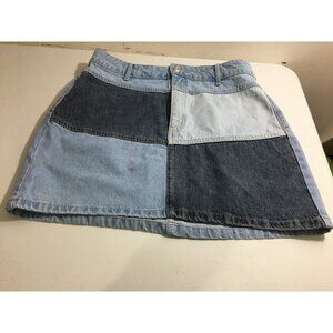 HIPPY MINI SKIRT PATCHWORK DENIM WILD FABLE BRAND SZ 10
